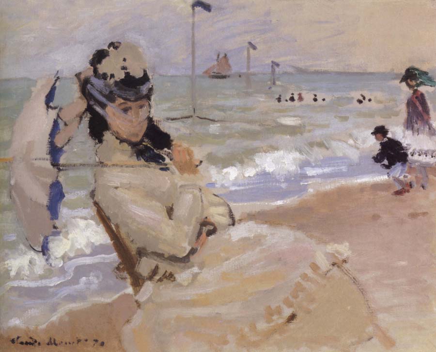 Camille on the Beach at Trouville